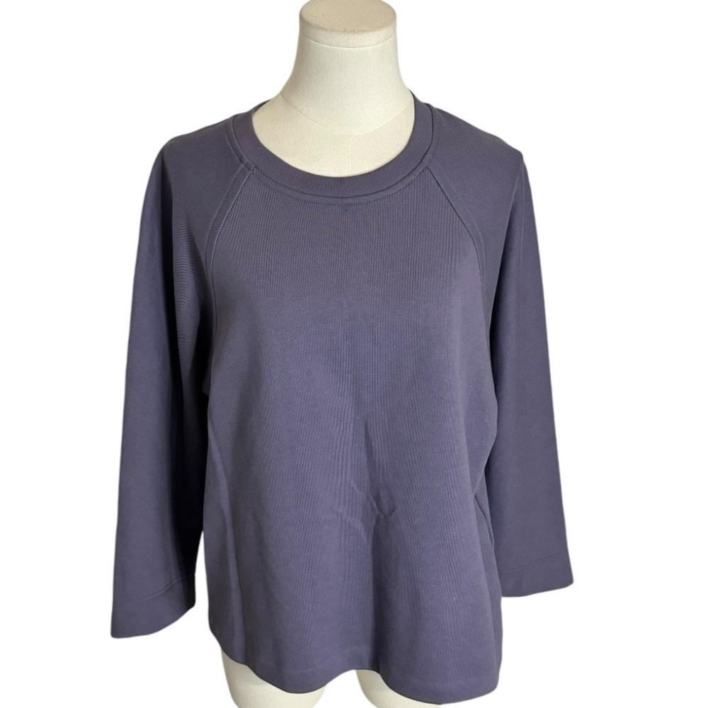 DRIES VAN NOTEN Purple Shirt Top Sweatshirt Sweater Cotton 3/4 Sleeve Size S